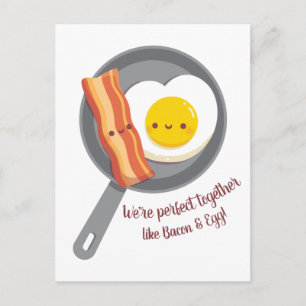 Perfect Samen Als Bacon en Ei Liefde Briefkaart