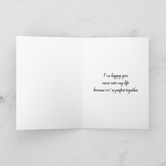 “Perfect Samen” Liefdeskaart Kaart (Binnen)