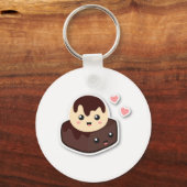 Perfect Samen Vanille Ijs en Brownie Sleutelhanger (Voorkant)