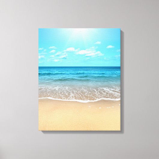 Perfect Sandy Beach Canvas Afdruk (Voorkant)