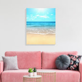 Perfect Sandy Beach Canvas Afdruk (Insitu (Woonkamer))