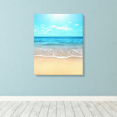 Perfect Sandy Beach Canvas Afdruk (Insitu (Houten vloer))