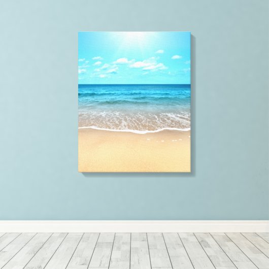 Perfect Sandy Beach Canvas Afdruk (Insitu (Houten vloer))