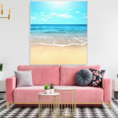 Perfect Sandy Beach Canvas Afdruk (Insitu (Woonkamer))