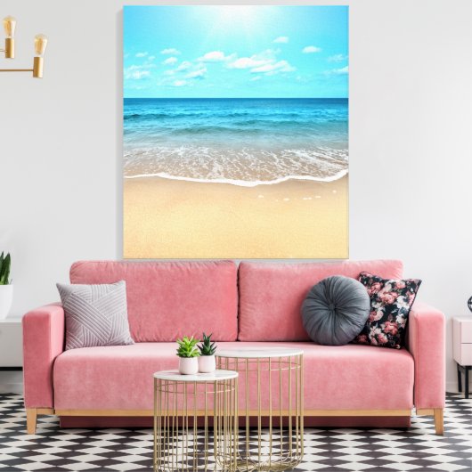 Perfect Sandy Beach Canvas Afdruk (Insitu (Woonkamer))
