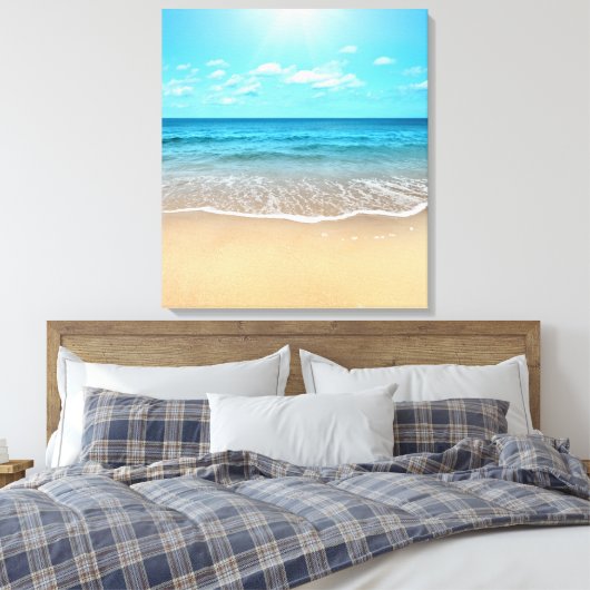 Perfect Sandy Beach Canvas Afdruk (Insitu (Slaapkamer))
