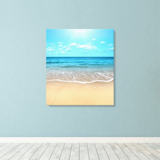 Perfect Sandy Beach Canvas Afdruk (Insitu (Houten vloer))