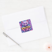 "Perfect Schattig: Schattigee Katten Stickers" Vierkante Sticker (Envelop)