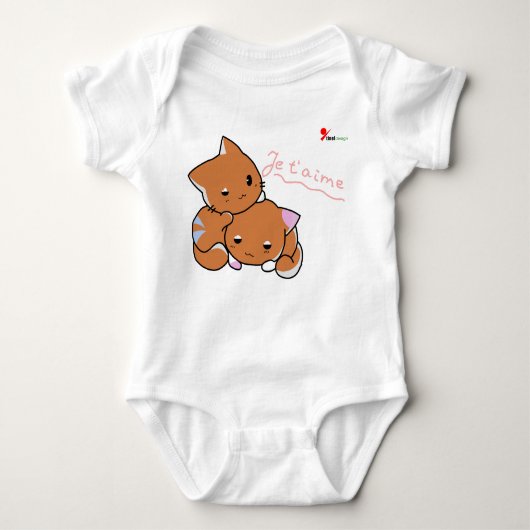 Perfect Schattigee Kitten Baby Bodysuit (Voorkant)