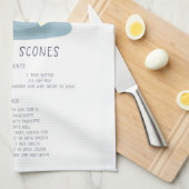 Perfect Scones Tea Towel Recipe Kitchen Wall Art Theedoek (Quarter Fold)