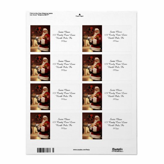 Perfect Sinterklaas Adres Mailing Label (Full Sheet)