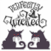 Perfect slechte zwarte katten sticker (Voorkant)