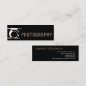 Perfect Slim Black Fotograaf Mini Visitekaartje (Voorkant / Achterkant)