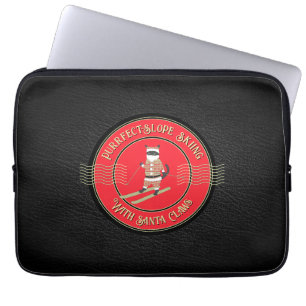 Perfect-Slope Skiën met Santa Claws Laptop Sleeve