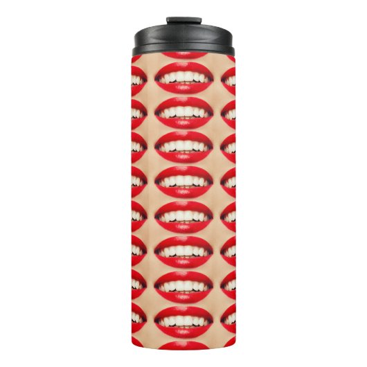 Perfect Smile Femme Fatale Pop-art Thermosbeker (Voorkant)