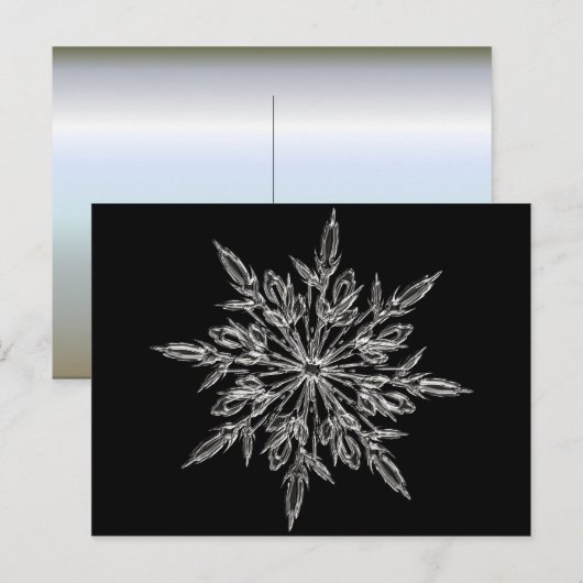 Perfect Snowflake voor de kerstfeestdag Feestdagenkaart (Voorkant / Achterkant)