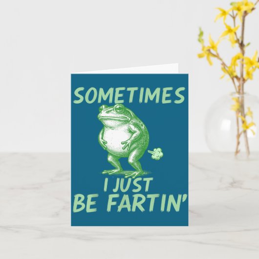 Perfect Sometimes i Frog just Gift Kaart (Gele Bloem)