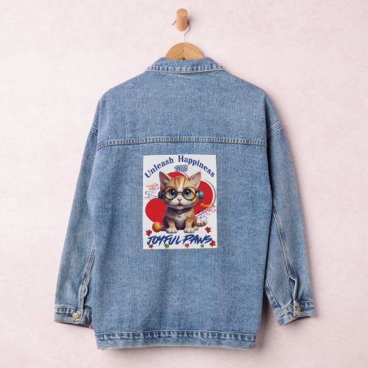 Perfect speels: Schattigee kat Denim Jacket (Hangar)