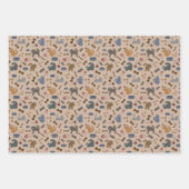 Perfect speelse katten op een bruine achtergrond inpakpapier vel (Voorkant)