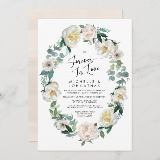 Perfect Spring Wedding Elopement Kaart (Voorkant / Achterkant)