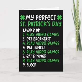 Perfect St. Patrick's Dag Speel Videogames Gamer M Kaart