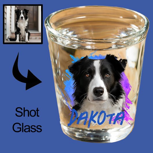 Perfect Stocking Stuffer Border Collie Dog Foto Shot Glas