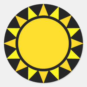 Perfect Sun Emoji Ronde Sticker