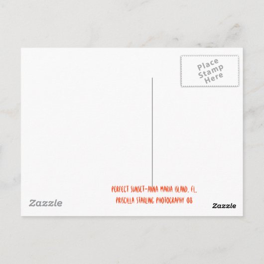 Perfect Sunset Briefkaart (Achterkant)