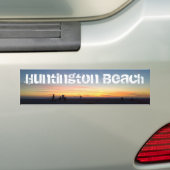 Perfect Sunset in Huntington Beach, Californië Bumpersticker (Op auto)