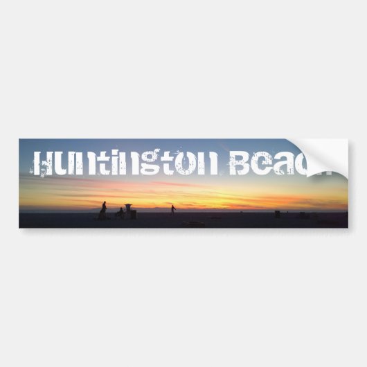Perfect Sunset in Huntington Beach, Californië Bumpersticker (Voorkant)
