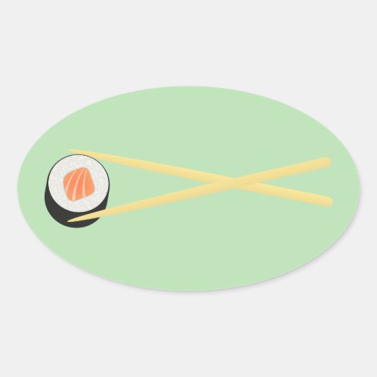Perfect Sushi I Ovale Sticker (Voorkant)
