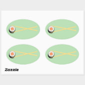 Perfect Sushi I Ovale Sticker (Vel)