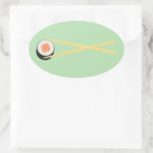 Perfect Sushi I Ovale Sticker (Tas)