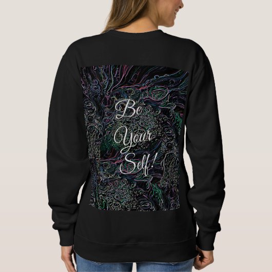 Perfect Tangled Rainbow Adventure Zwart Trui (Achterkant)