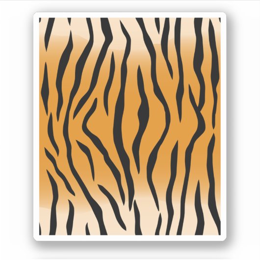 Perfect Tiger Stripes Tiger Safari. Perfect ontwer Sticker (Voorkant)