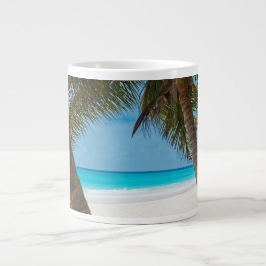 Perfect tropisch paradise strand grote koffiekop (Voorkant)