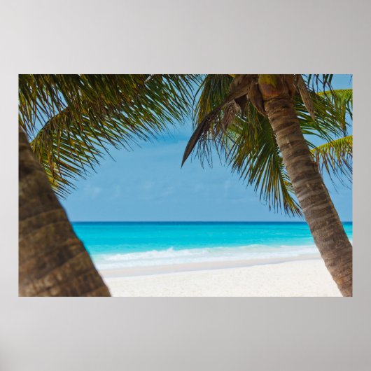 Perfect tropisch paradise strand poster (Voorkant)