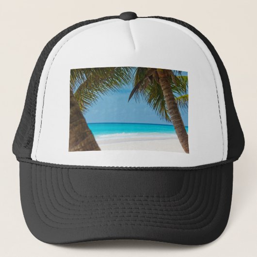 Perfect tropisch paradise strand trucker pet (Voorkant)