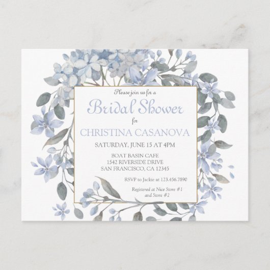 Perfect  Uitnodiging van de Bridal van de Lavender (Voorkant)