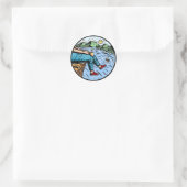 perfect uitzicht ronde sticker (Tas)