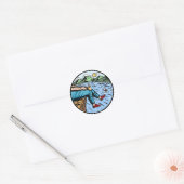 perfect uitzicht ronde sticker (Envelop)