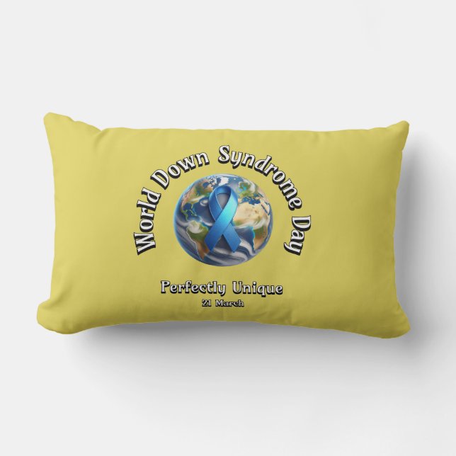 Perfect uniek. Wereld Down Syndroom Dag. Kussen (Voorkant)
