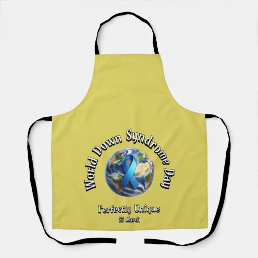 Perfect uniek. Wereld Down Syndroom Dag. Schort (Voorkant)