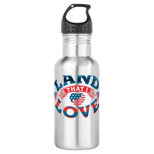 Perfect USA Lover Design America Flag Waterfles (Voorkant)