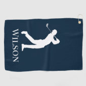 Perfect Vaderdag cadeau voor golfliefhebbende vade Golfhanddoek (Horizontaal)