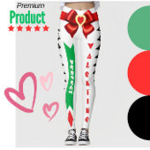 Perfect Valentijn Gift Custom Bow en Heart Design Leggings