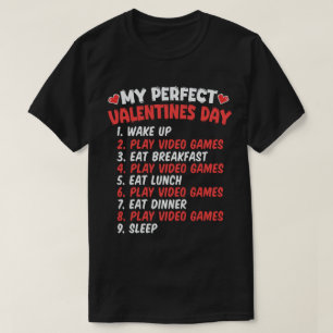 Perfect Valentijnsdag Speel Grappige Videogames T-shirt