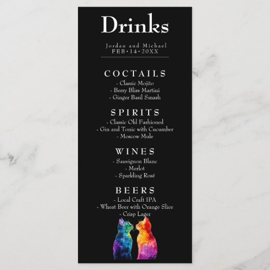 🌈 Perfect van jou: een regenboogliefde Menu (Achterkant)