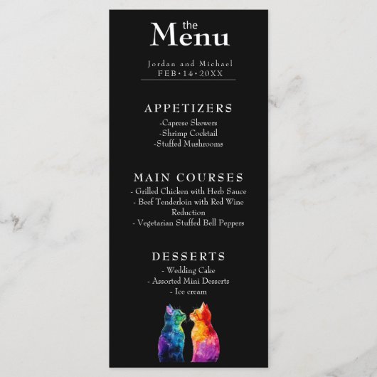 🌈 Perfect van jou: een regenboogliefde Menu (Voorkant)