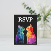 🌈 Perfect van jou: een regenboogliefde RSVP Kaartje (Staand voorkant)